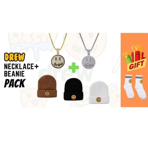 Drew Necklace + Beanie + FREE Socks